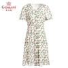 乔万尼夏季新款碎花真丝连衣裙女重磅高档桑蚕丝EF2E356 商品缩略图5