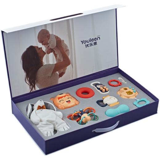 【优乐恩】新生婴儿满月礼送刚出生的宝宝礼物摇铃礼盒套装 商品图4