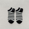 【女士粗条纹船袜】日式简约无印春夏款长绒棉双针条纹款女式高筒船袜良品休闲女袜 商品缩略图1