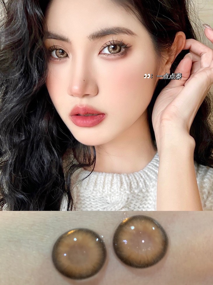 LEENSCOLOR年抛隐形眼镜 一点点泰 14.5mm 一副/2片 - VVCON美瞳网