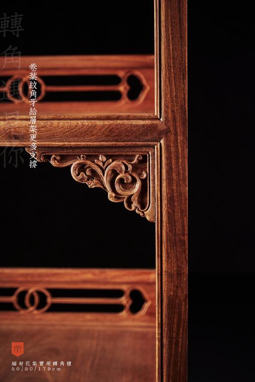 红桥红  家具严选  缅甸花梨（大果紫檀）【双环卡子花 转角柜】 商品图2