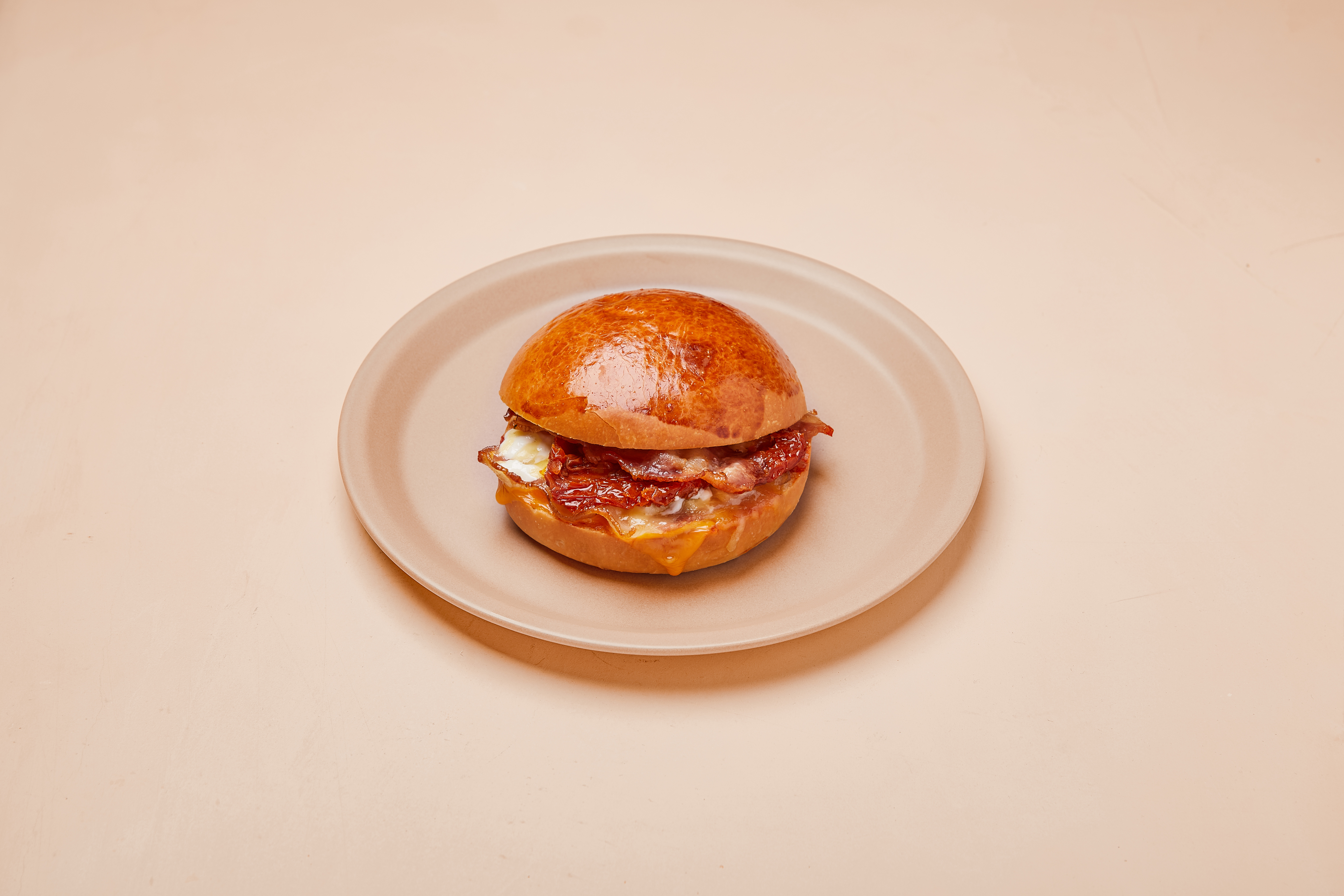 培根芝士布里欧修汉堡面包（冷冻 | 1个一包）