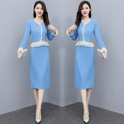 HRFS-WM8022-19休闲时尚中长裙淑女两件套 商品图2