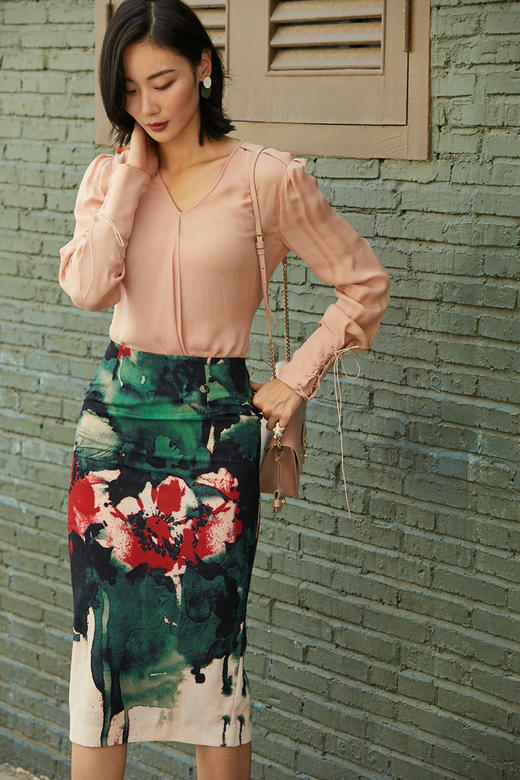 J5280145  “诗情画意” 东方韵味中国风 典雅 高级 女人味颈袖添香 商品图1