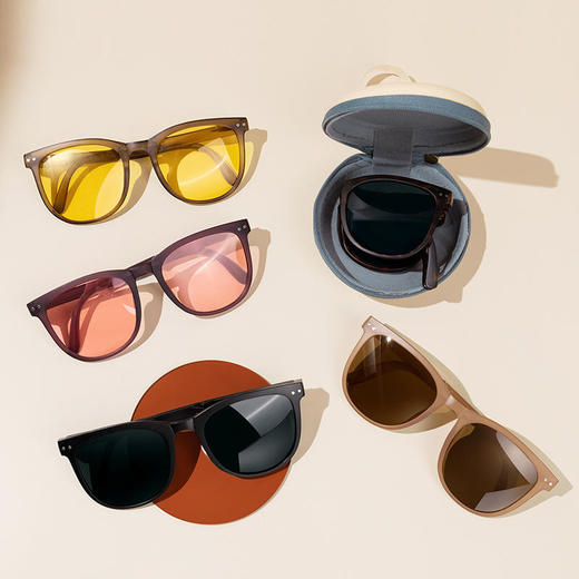 【买一送一】迪猫尼气垫折叠太阳镜可折叠框架遮住你惺忪的睡眼精巧便携多色可选 商品图4