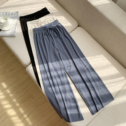 百媚生 冰丝阔腿裤高腰宽松直筒裤FA003cn21-DJ99-WX115 商品图1