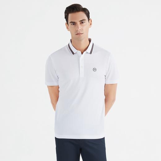 【莱赛尔】柒牌短袖polo衫男商务青年休闲含桑蚕丝薄款翻领体恤衫	122T70900 商品图1