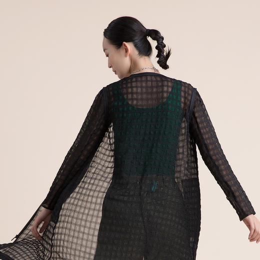 谜底2022夏季新款薄风衣外套女H型宽松时尚褶皱防晒衣222ME0711 商品图2