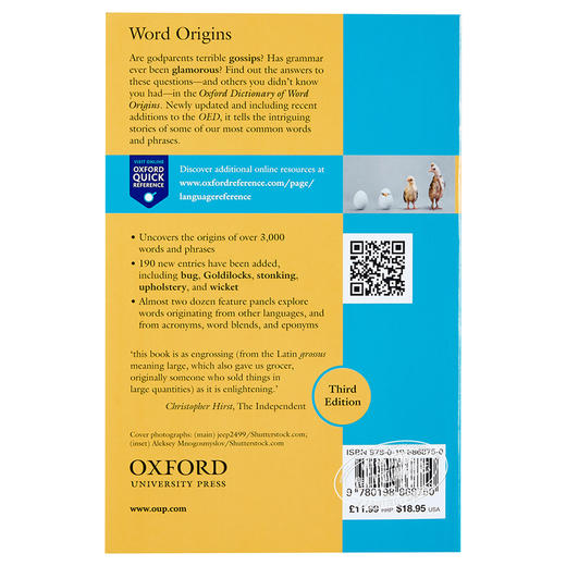 【中商原版】2021版牛津词典 牛津词源词典 Oxford dictionary of word origins 英文原版 进口图书 学习工具书字词典 商品图1