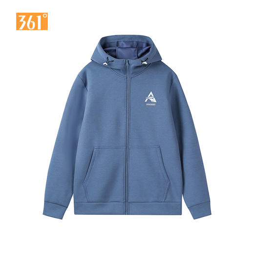 361度运动卫衣男士2022春学生连帽开襟卫衣休闲上衣外套552219020a 商品图0