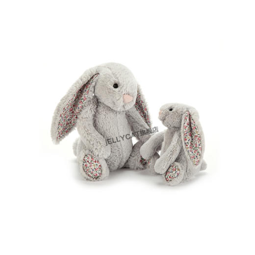 Jellycat 花耳朵系列 邦尼兔 银色 商品图0