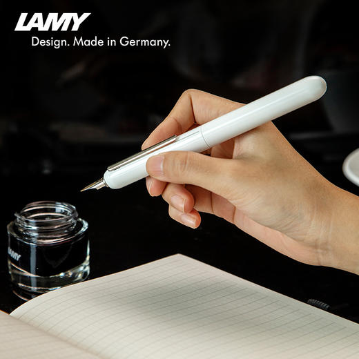 LAMY德国凌美焦点3Dialog系列14K金尖商务墨水笔礼物 黑白双色旋拧系统可伸缩笔夹 商品图2