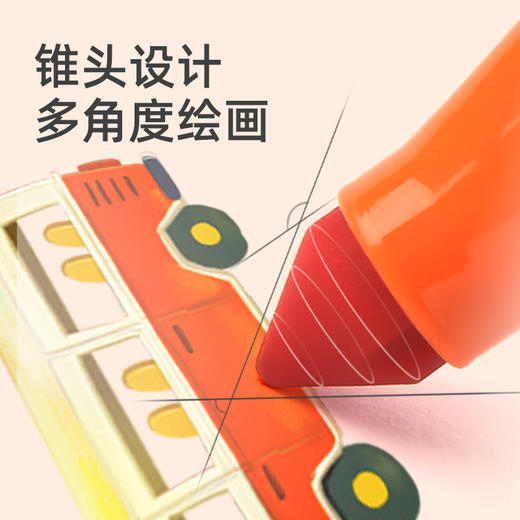 【供货】mideer弥鹿儿童大锥头水彩笔套装 小学生绘画彩色笔礼盒 幼儿园宝宝专业水溶性涂色画笔12色24色美术用品 商品图2