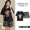 黛唯梵睡衣女夏季纯棉2022年新款短袖短裤学生网红夏天薄款家居服七夕情人节 商品缩略图0
