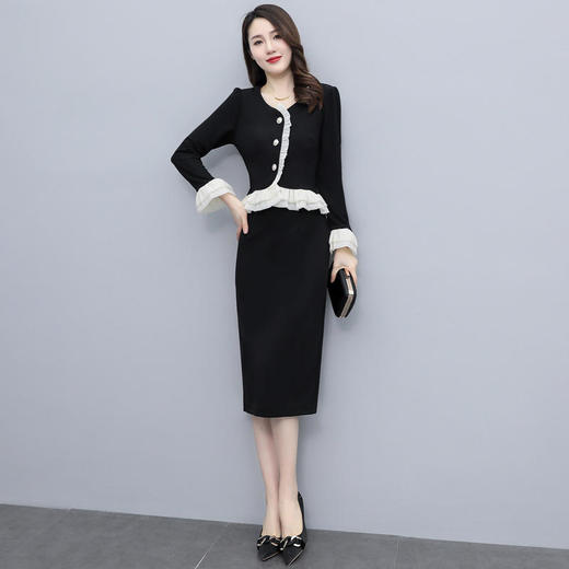 HRFS-WM8022-19休闲时尚中长裙淑女两件套 商品图3