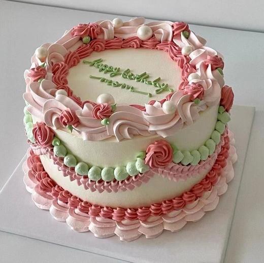 缤纷马卡龙裱花蛋糕 | 昔果 商品图0