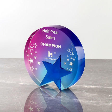 创意水晶奖杯定制奖杯定做订制刻字比赛冠军荣誉颁奖牌制作纪念品 商品图2