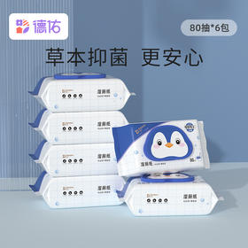 【品牌直营】德佑湿厕纸家庭装便携装80抽*6包/10抽*20包