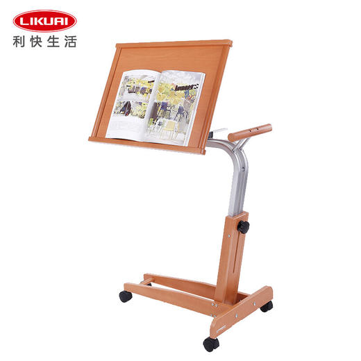 【6F】利快 实木床边桌意大利进口福帕FOPPA可移动懒人桌可旋转升降电脑桌 商品图0