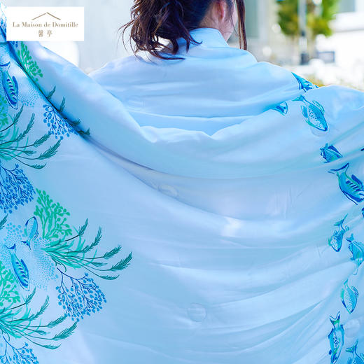 馨亭 新品天丝可水洗蚕丝被空调被单双人夏凉被亲肤印花薄被狄安娜 商品图2