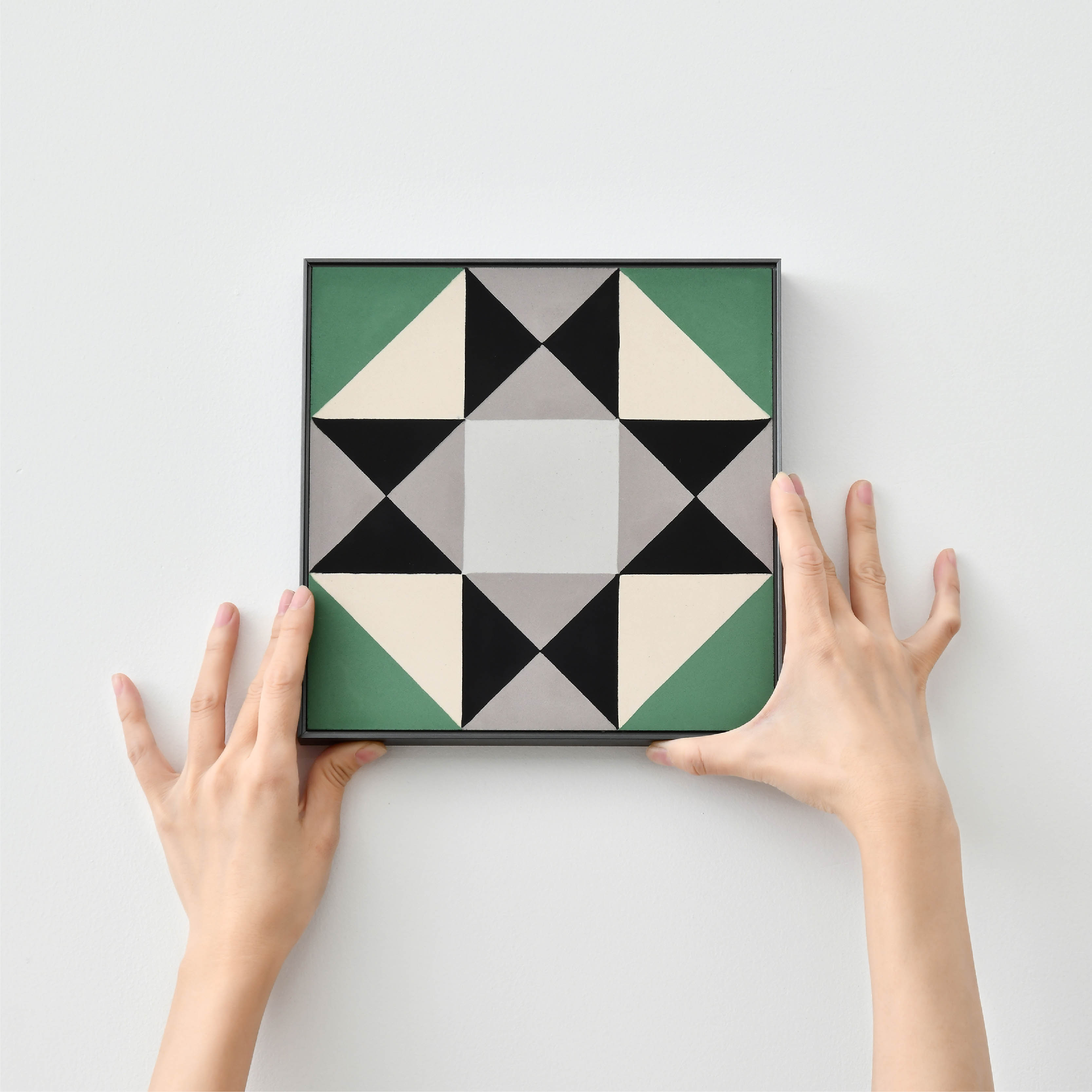 见南花 | 水泥花砖装饰画 客厅沙发卧室背景入户玄关装饰挂画