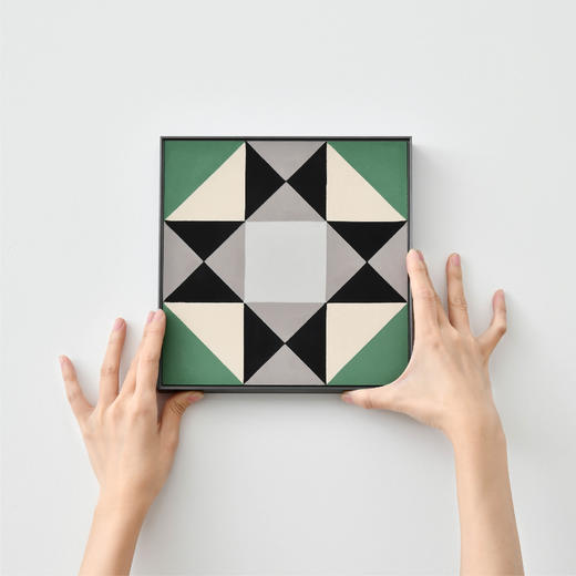 见南花 | 水泥花砖装饰画 客厅沙发卧室背景入户玄关装饰挂画 商品图0