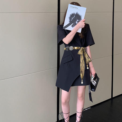 玫瑰花朵腰带女大码加长腰链西装配饰小众设计丝巾打结腰封 商品图2