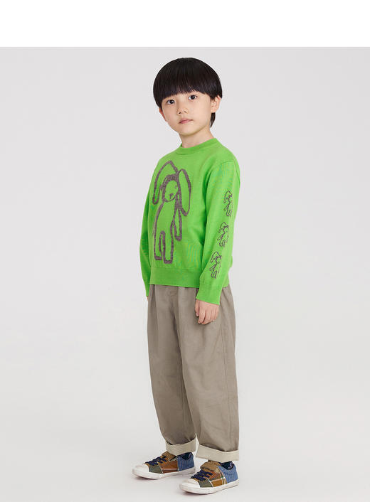 江南布衣婴童 22年春装长袖套头毛衫   1M1330220 商品图5