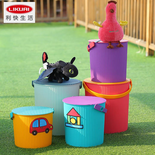 【6F】利快日本进口Omnioutil炫彩收纳桶 商品图0