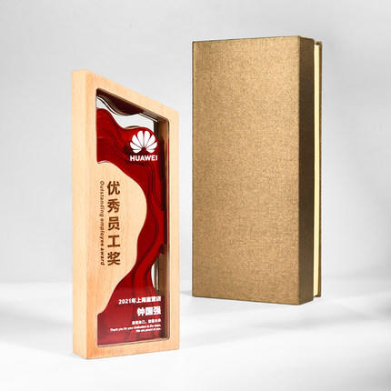 2021新款实木奖杯定制定做创意企业年会荣誉颁奖优秀员工商会庆典 商品图4