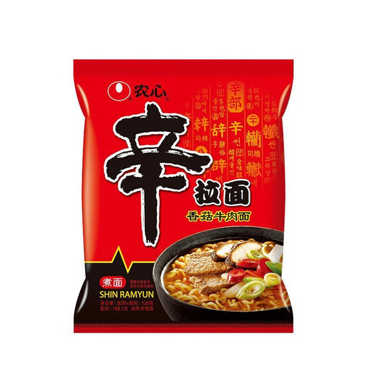农心 香菇牛肉袋面120g 商品图0