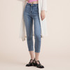 谜底2022夏季新款高腰紧身弹力牛仔裤女简约小脚裤长裤222MK0562 商品缩略图0