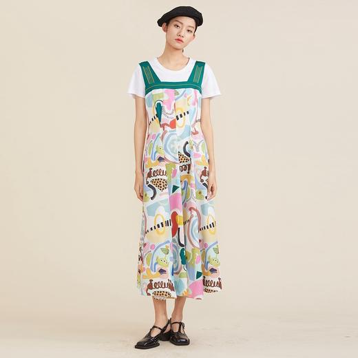 谜底2022夏新款气质裙子女100%天丝连衣裙仙气吊带裙222ML0734 商品图1