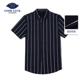 GOOD LUCK/德鲨弹力棉质舒适竖条纹短袖T恤FY13013-830