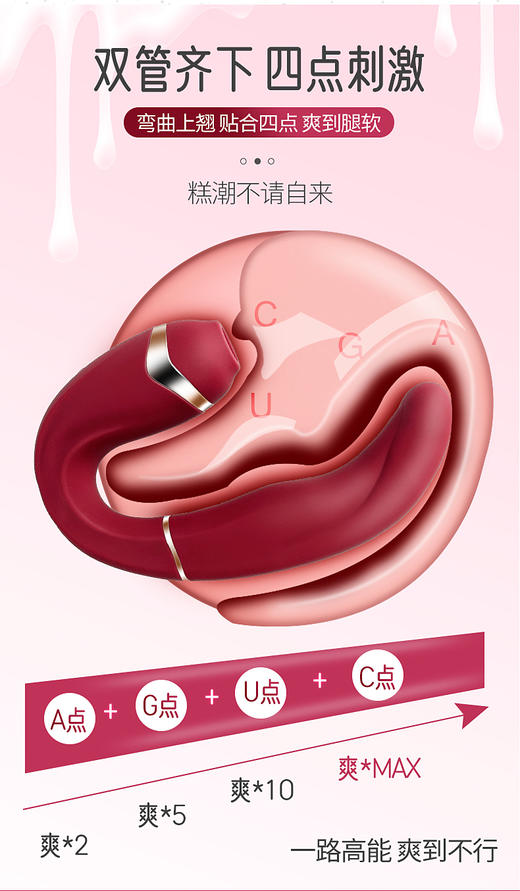 Luxine MY-G（脉姬）秒潮震动棒C点+G点+U点三重奏高潮按摩器自慰女性用品吮吸阴蒂 商品图4