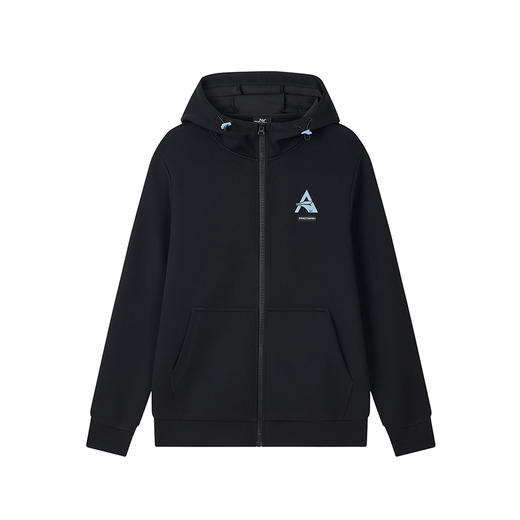 361度运动卫衣男士2022春学生连帽开襟卫衣休闲上衣外套552219020a 商品图4