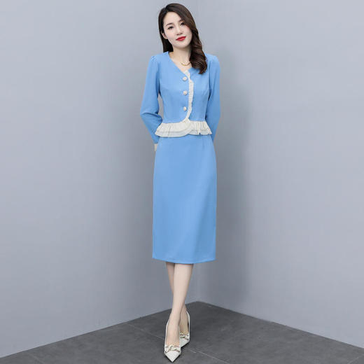 HRFS-WM8022-19休闲时尚中长裙淑女两件套 商品图0