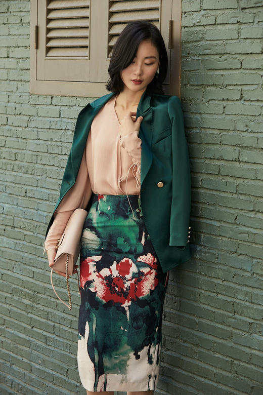 J5280145  “诗情画意” 东方韵味中国风 典雅 高级 女人味颈袖添香 商品图5