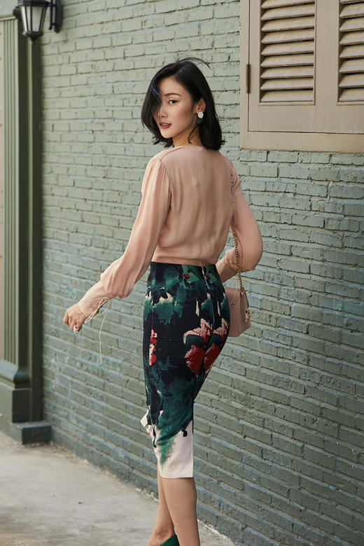 J5280145  “诗情画意” 东方韵味中国风 典雅 高级 女人味颈袖添香 商品图6