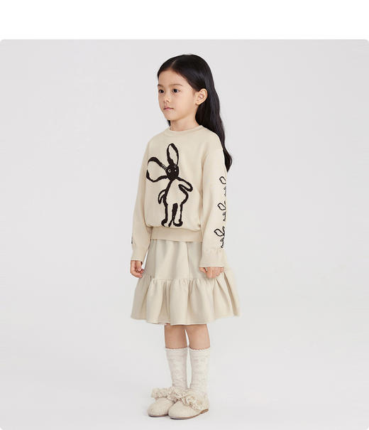 江南布衣婴童 22年春装长袖套头毛衫   1M1330220 商品图2