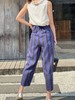 TYNVIE插袋9分萝卜裤-蓝橘条纹 商品缩略图7