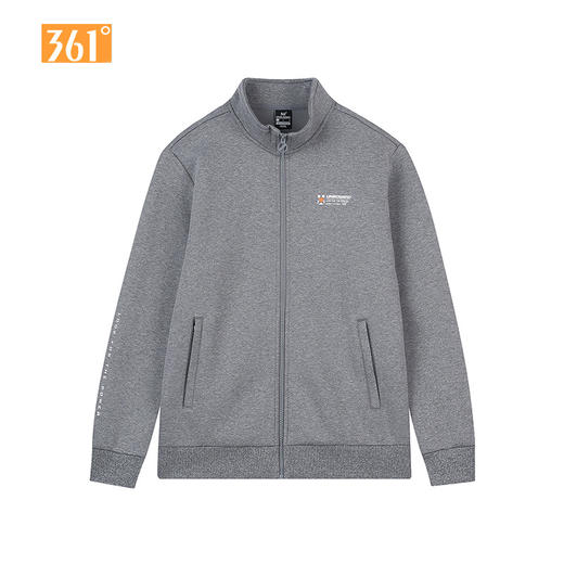 361度运动卫衣男士立领2022春开襟卫衣休闲上衣运动外套552214010A 商品图0