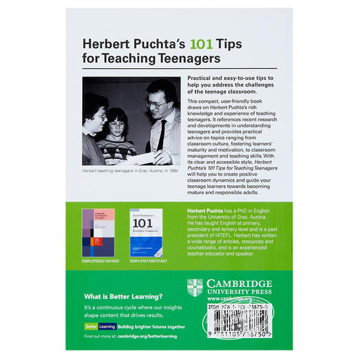 【中商原版】剑桥教师发展系列Herbert Puchta’s 101 Tips for Teaching Teenagers 赫伯特·普赫塔的101条青少年教学技巧 平装本 英语教师教育方法 商品图1