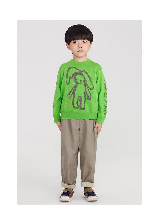 江南布衣婴童 22年春装长袖套头毛衫   1M1330220 商品图4