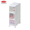【6F】利快 抽屉式收纳柜日本进口like-it夹缝柜可移动带轮储物柜 三层255*465*830（外露轮）MS30 商品缩略图0
