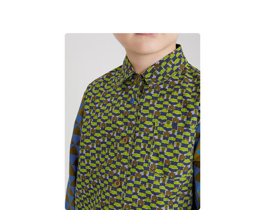 江南布衣婴童 22年春装新品长袖衬衣  1M1272090 商品图3