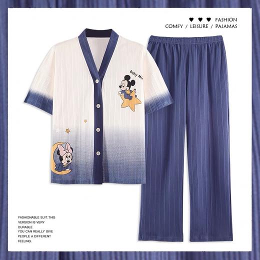 黛唯梵2022春秋新款睡衣女士夏季短袖长裤可爱卡通薄款学生家居服可外穿 商品图6