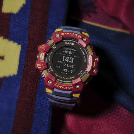 卡西欧 蓝牙连接计步 防水防震太阳能GBD-H1000BAR-4PR 商品图3