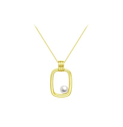 周大福至真系列18K黄金黄珍珠项链T78387 商品图1