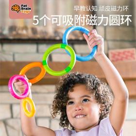 Fat brain美国婴幼儿磁力叠叠乐顽皮磁力环色彩感知益智玩具
